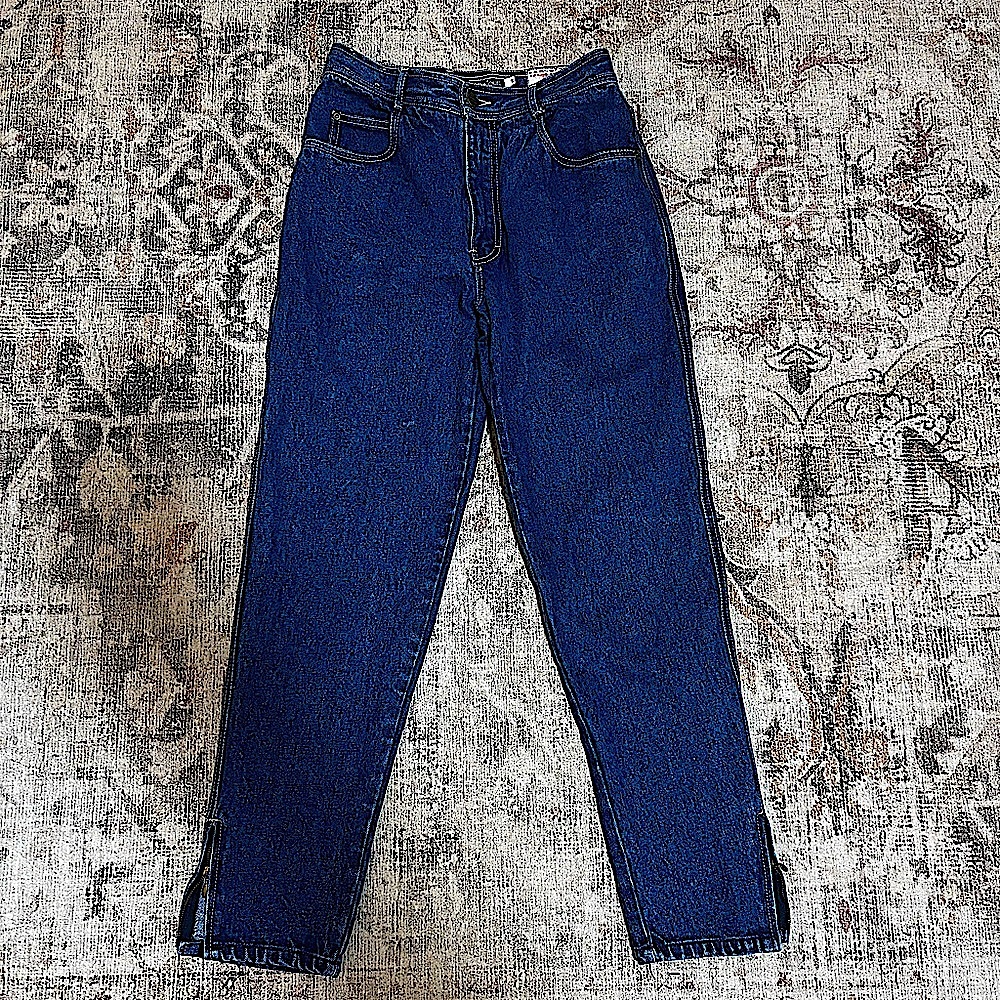 1980’s Bonjour Vintage Tapered Ankle Zip Jeans  W29 L27